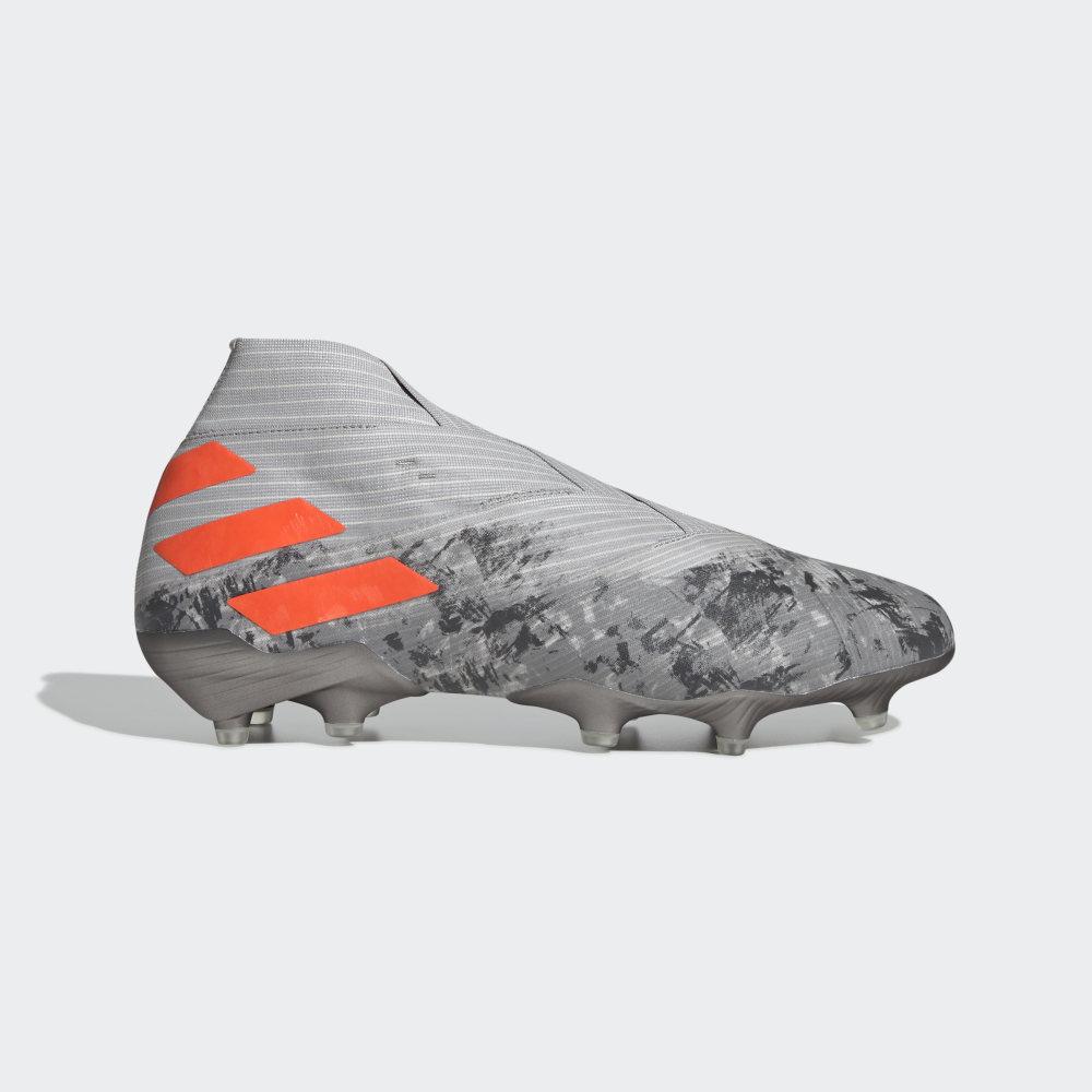 Ghete Fotbal Adidas Nemeziz 19+ Firm Ground Dama Romania - Gri/Portocalii/Albi EF8280